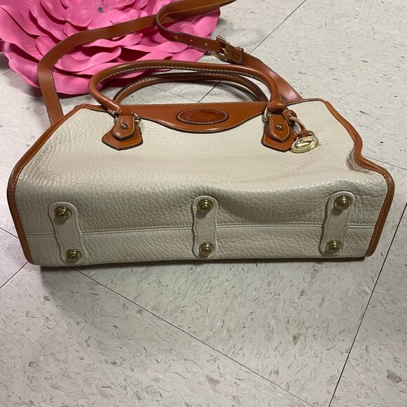 Vintage DOONEY & BOURKE All Weather Leather Bag Pebbled w/ Top Handles Crossbody - Picture 6 of 15
